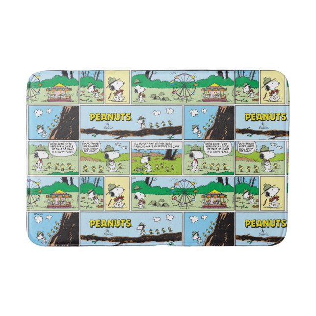 Snoopy & Friends | Go Camping Bath Mat (Front)