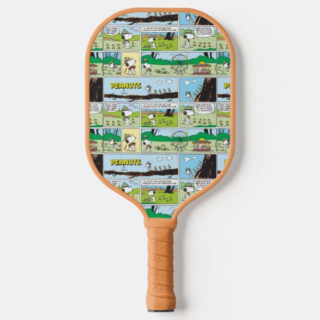 Snoopy & Friends | Go Camping Pickleball Paddle (Front)