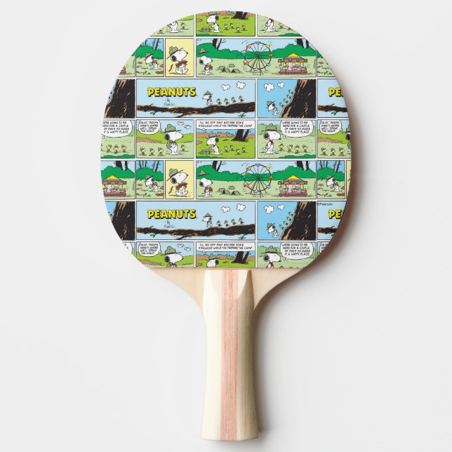 Snoopy & Friends | Go Camping Ping Pong Paddle (Front)