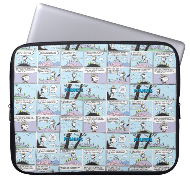 Snoopy & Friends | Go Hiking Laptop Sleeve (Front)