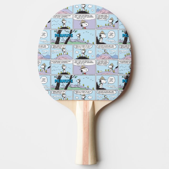 Snoopy & Friends | Go Hiking Ping Pong Paddle (Front)