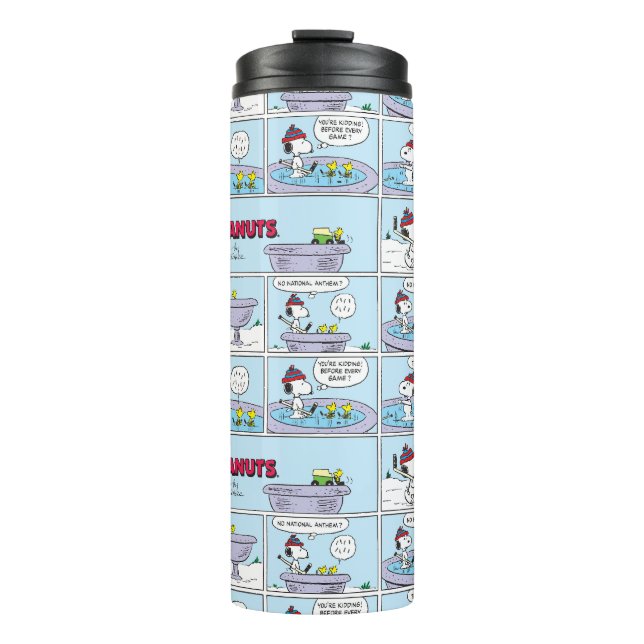 Snoopy & Friends Hockey Game Thermal Tumbler (Front)