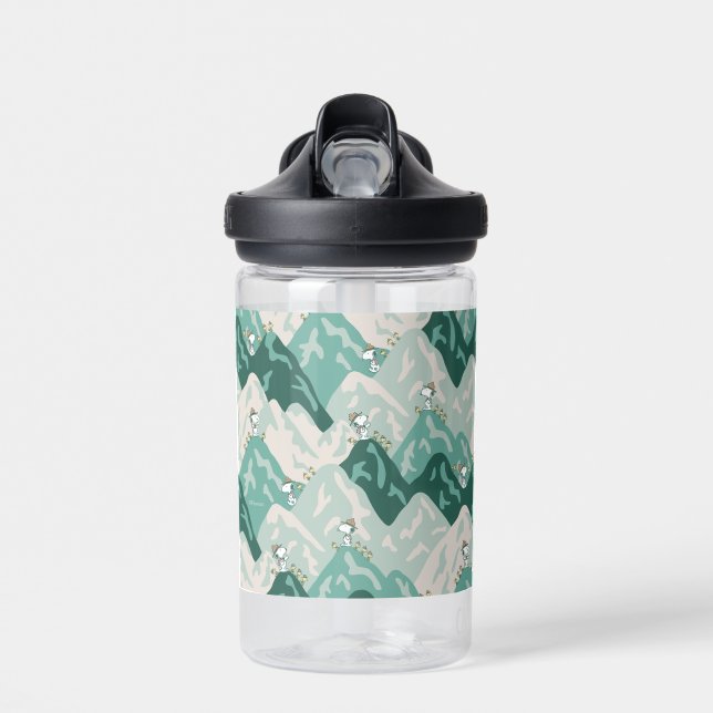 Snoopy Great Outdoors Pattern Water Bottle (Front)