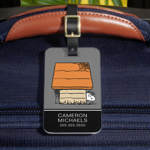 Snoopy Halloween Spider Web Doghouse Luggage Tag