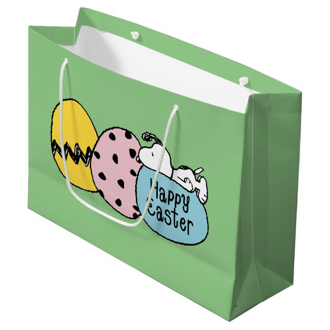 Snoopy - Happy Easter Large Gift Bag (Front Angled)