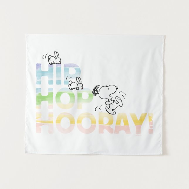 Snoopy Hip Hop Hooray Easter Tapestry (Front (Horizontal))