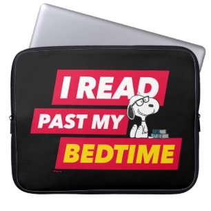 Snoopy "I Read Past My Bedtime" Laptop Sleeve