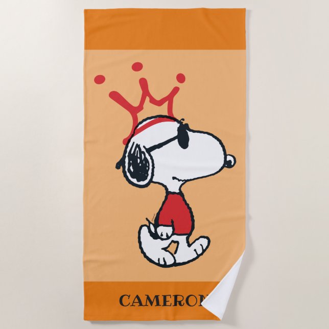 Snoopy - Joe Cool Crown Beach Towel (Front)