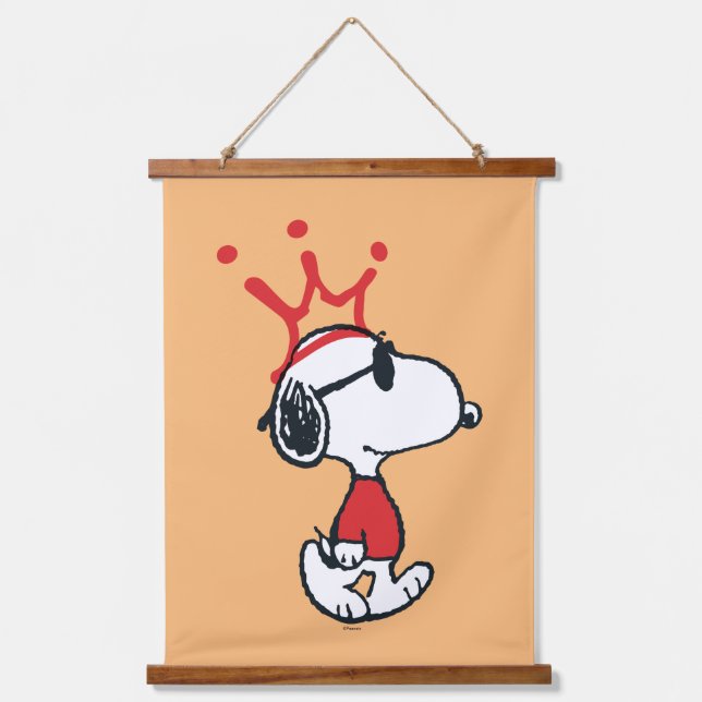 Snoopy - Joe Cool Crown Hanging Tapestry (Front)