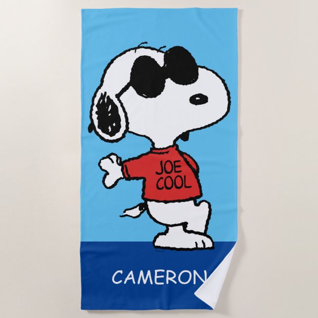 Snoopy "Joe Cool" Standing Beach Towel (Front)