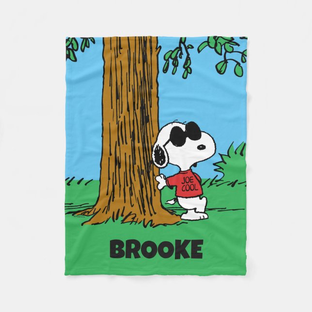 Snoopy "Joe Cool" Standing Fleece Blanket (Front)
