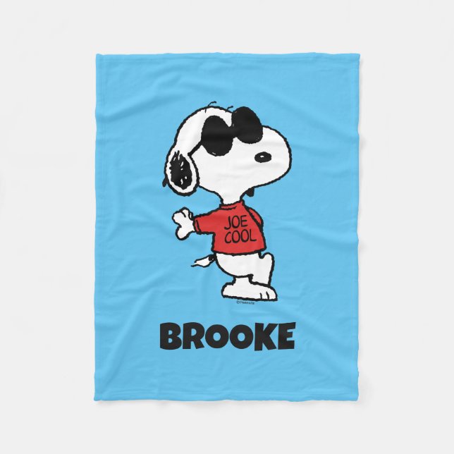 Snoopy "Joe Cool" Standing Fleece Blanket (Front)