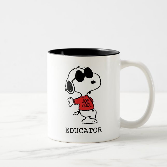 Snoopy "Joe Cool" Teacher Two-Tone Coffee Mug (Right)