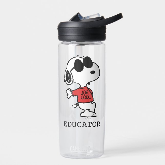 Snoopy "Joe Cool" Teacher Water Bottle (Left)