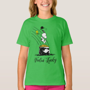 Snoopy Jumping into Pot of Gold T-Shirt