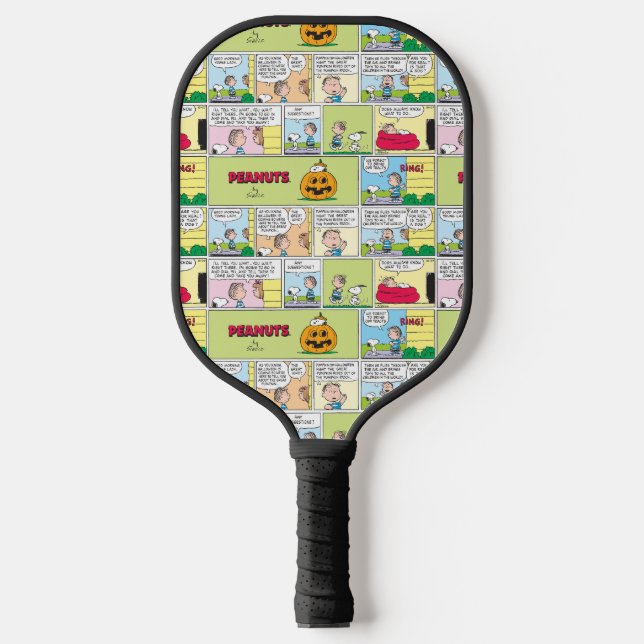 Snoopy & Linus | The Great Pumpkin News Pickleball Paddle (Front)