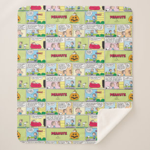 Snoopy & Linus   The Great Pumpkin News Sherpa Blanket