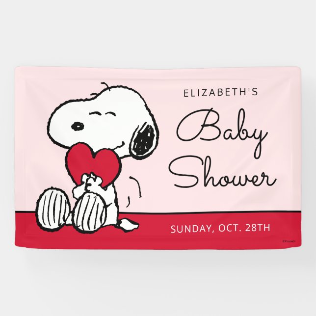 Snoopy | Little Sweetheart Baby Shower Banner (Horizontal)