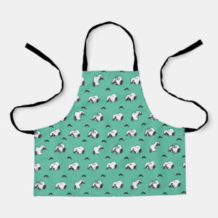 Snoopy Moustaches & Teal Pattern Apron