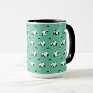 Snoopy Moustaches & Teal Pattern Mug