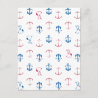 Snoopy Nautical Anchor Pattern