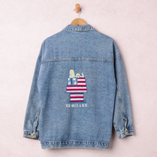 Snoopy on 4th of July Dog House Denim Jacket