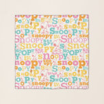 Snoopy Pastel Text Pattern Scarf<br><div class="desc">Take a look at this super cute pattern featuring Snoopy in pastels with an autumn leaf.</div>