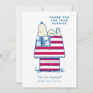 Snoopy Patriotic   Thank You Holiday Card