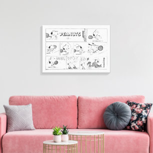 Snoopy Plays Tennis Canvas Print