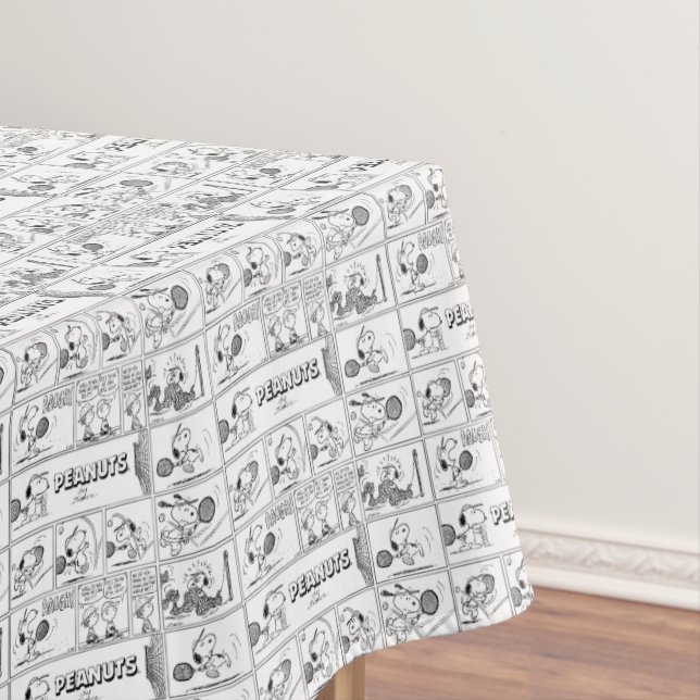 Snoopy Plays Tennis Tablecloth (In Situ)