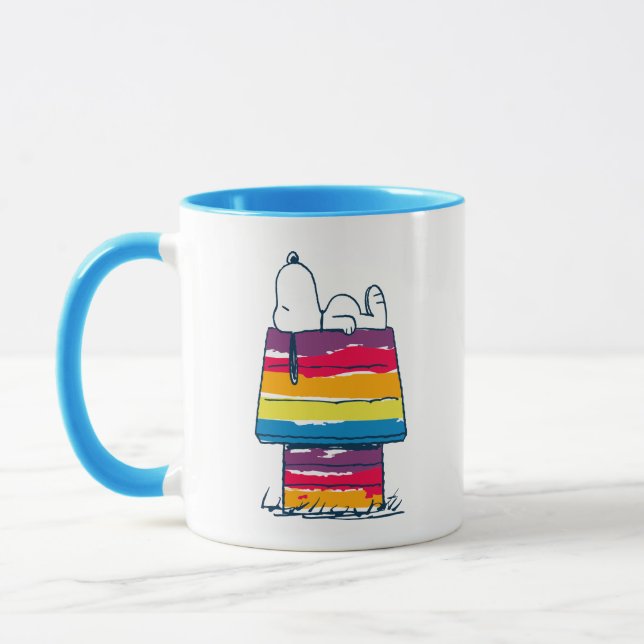 Snoopy | Rainbow Dog House Mug (Left)