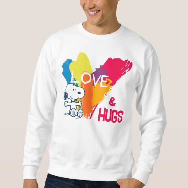 Snoopy | Rainbow Love Heart Sweatshirt (Front)