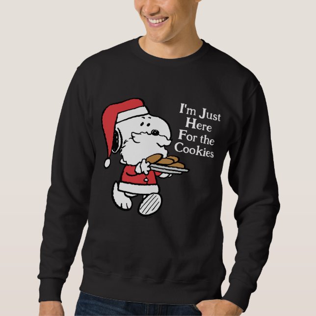 Snoopy Santa | I'm Just Here for the Cookies Sweatshirt (Front)