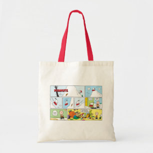 Snoopy Sled Riding Food Dish Tote Bag