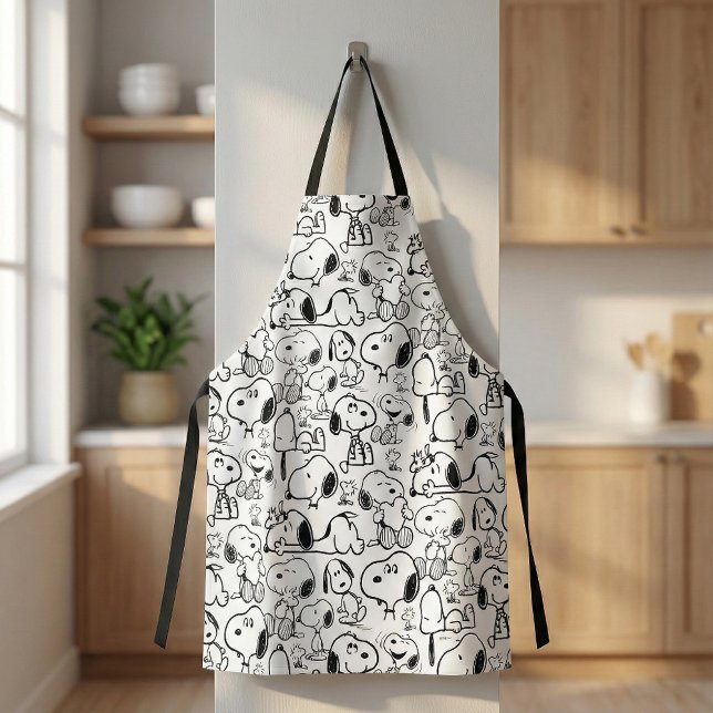 Snoopy Smile Giggle Laugh Pattern Apron (Creator Uploaded)