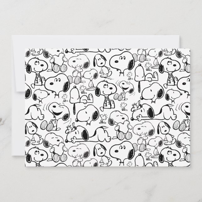 Snoopy Smile Giggle Laugh Pattern Card (Front)