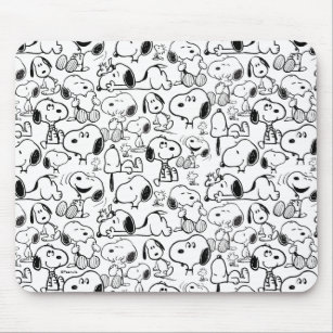 Snoopy Smile Giggle Laugh Pattern Mouse Pad