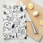 Snoopy Smile Giggle Laugh Pattern Tea Towel<br><div class="desc">Take a look at this super cute design featuring Snoopy fun various poses.</div>