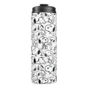 Snoopy Smile Giggle Laugh Pattern Thermal Tumbler