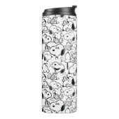 Snoopy Smile Giggle Laugh Pattern Thermal Tumbler (Rotated Left)