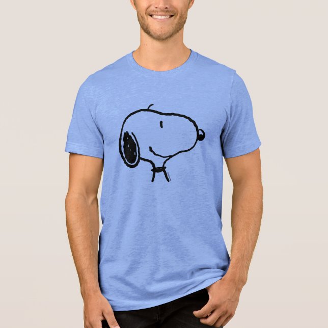 Snoopy Smile Giggle Laugh Tri-Blend Shirt (Front)