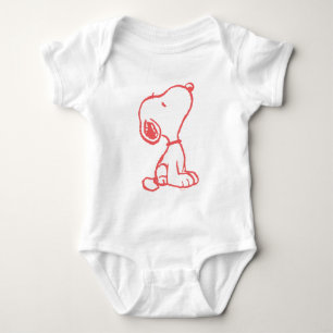 Snoopy So Sweet Flower Pattern Baby Bodysuit