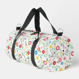 Snoopy So Sweet Flower Pattern Duffle Bag