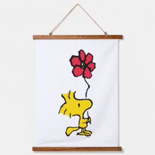 Snoopy So Sweet Flower Pattern Hanging Tapestry