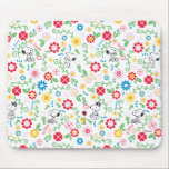 Snoopy So Sweet Flower Pattern Mouse Pad<br><div class="desc">Take a look at this super cute design featuring Snoopy in a bright,  floral garden pattern.</div>