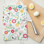 Snoopy So Sweet Flower Pattern Tea Towel<br><div class="desc">Take a look at this super cute design featuring Snoopy in a bright,  floral garden pattern.</div>