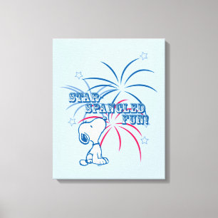 Snoopy Star Spangled Fun Canvas Print