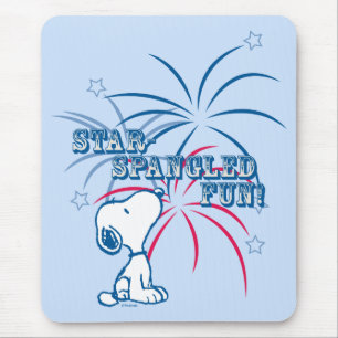 Snoopy Star Spangled Fun Mouse Pad