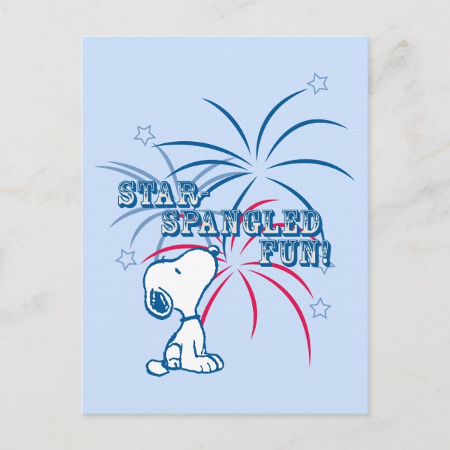 Snoopy Star Spangled Fun Postcard (Front)