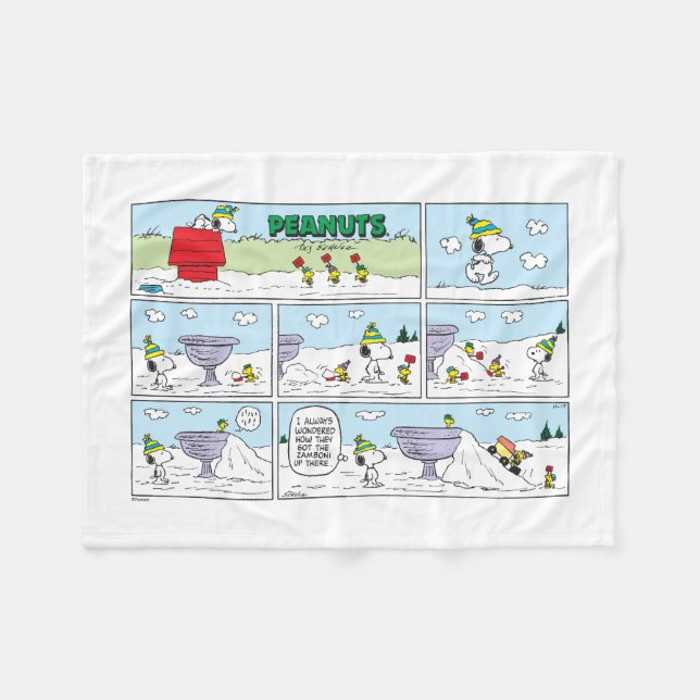 Snoopy & The Crew Fleece Blanket (Front (Horizontal))